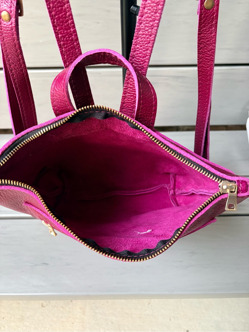 Portland Leather Premium Orchid Leather Small Backpack - Picture 3 of 7